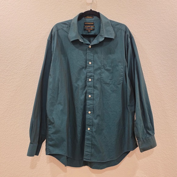 Alexander Julian Colours Other - Alexander Julian Colours Mens XL Teal Green Pinpoint Oxford Button Down Shirt